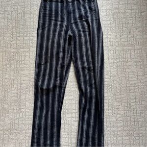 Brandy Melville Black and Gray Striped Pants